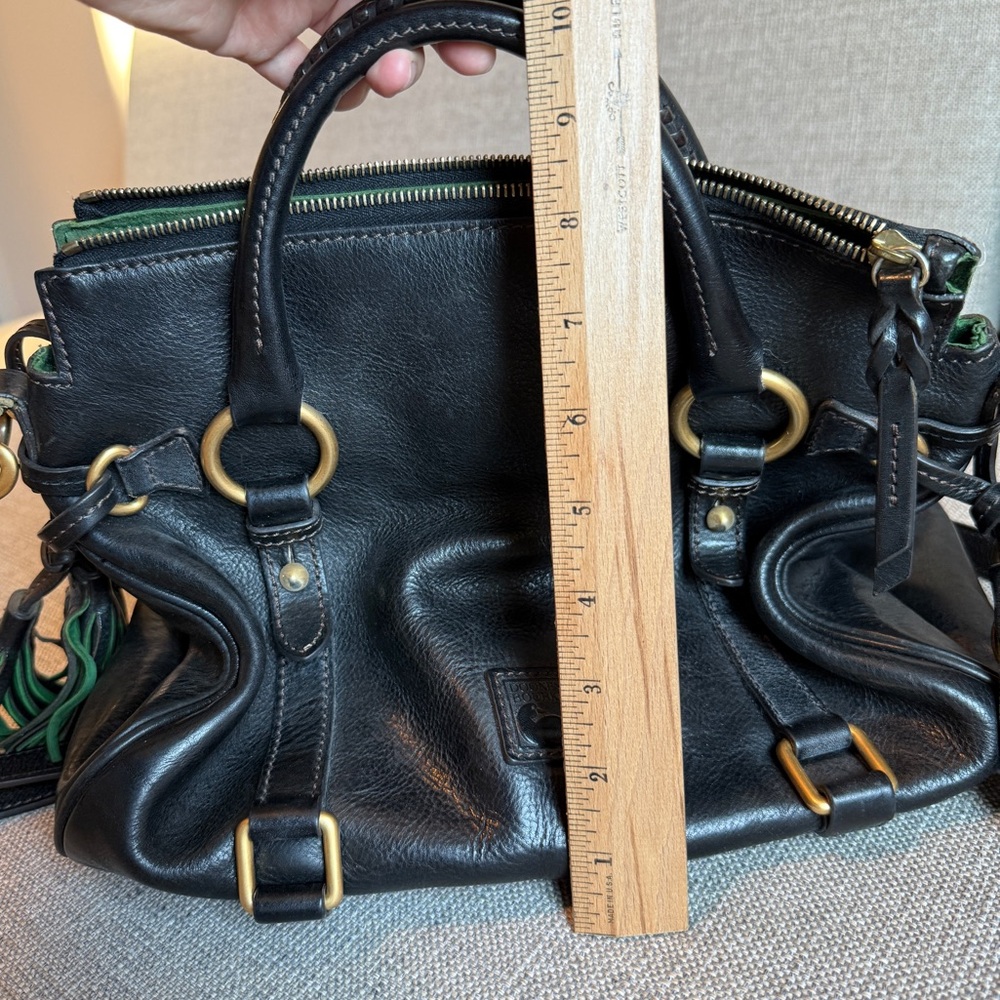 Dooney & Bourke Florentine Leather Satchel Black - Picture 9 of 12
